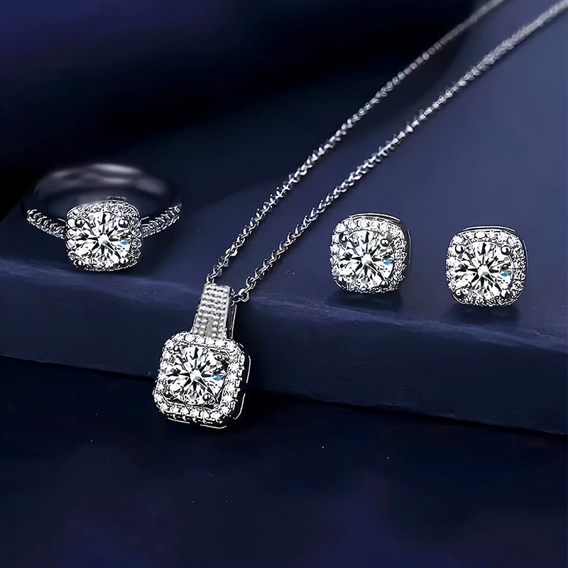 Zirkonia Schmuckset in Silber Elegant für Damen