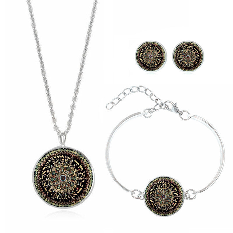 Mandala Flower Edelstein-Schmuckset