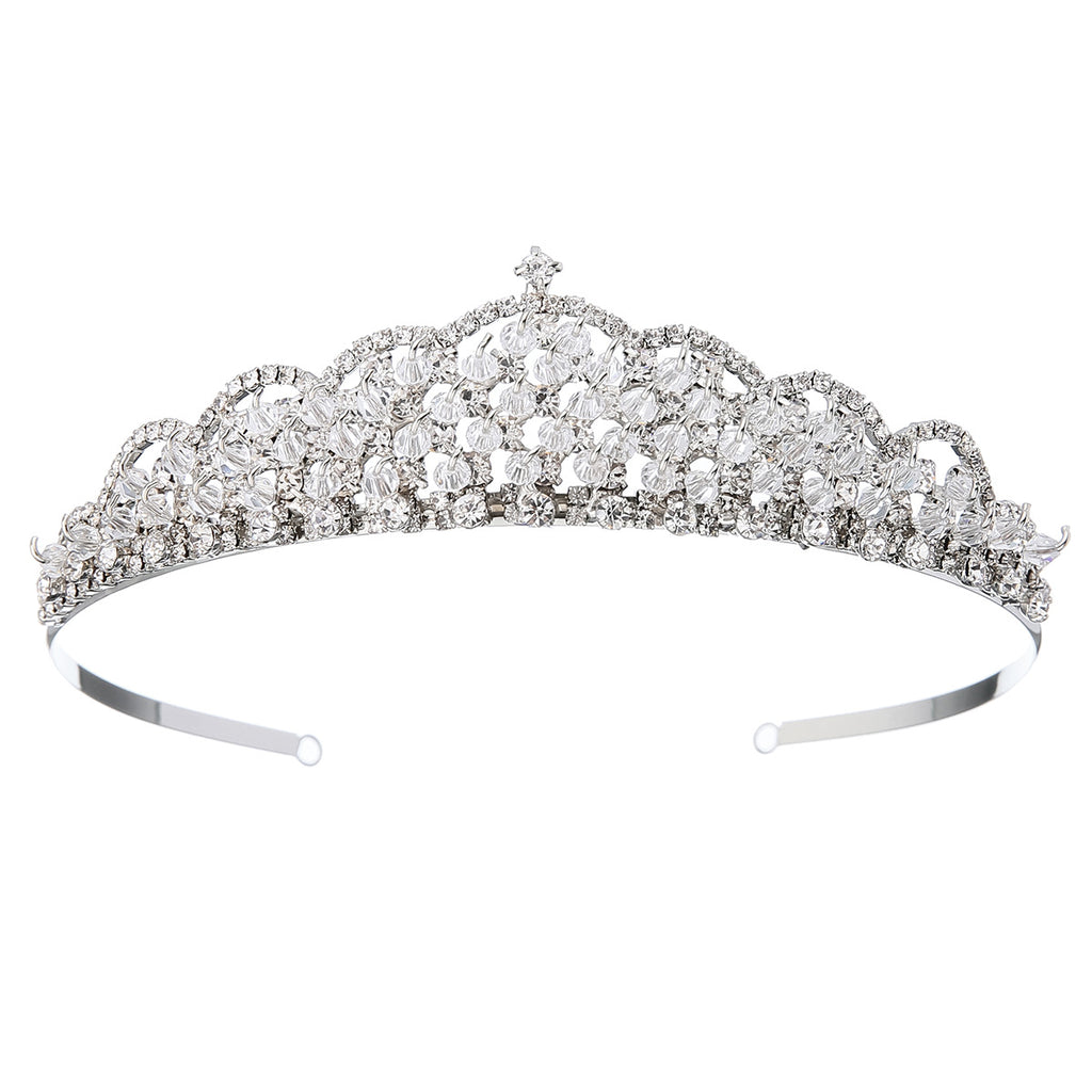 Elegantes Brautschmuck Ensemble mit Halskette, Ohrringen und Diadem