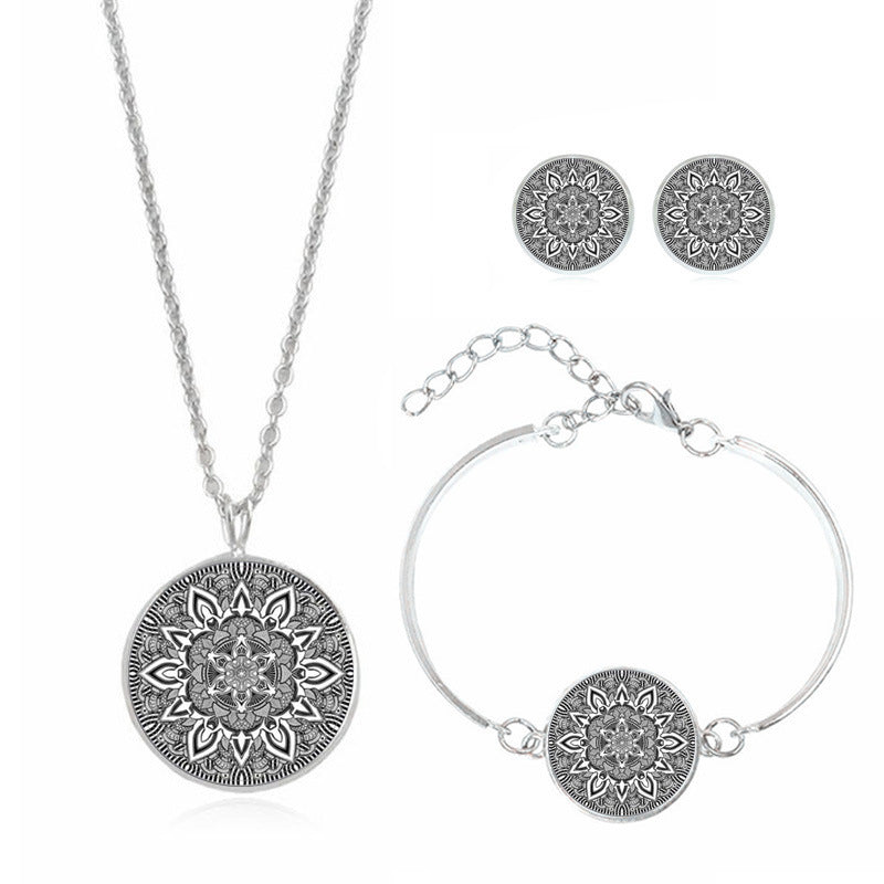 Mandala Flower Edelstein-Schmuckset