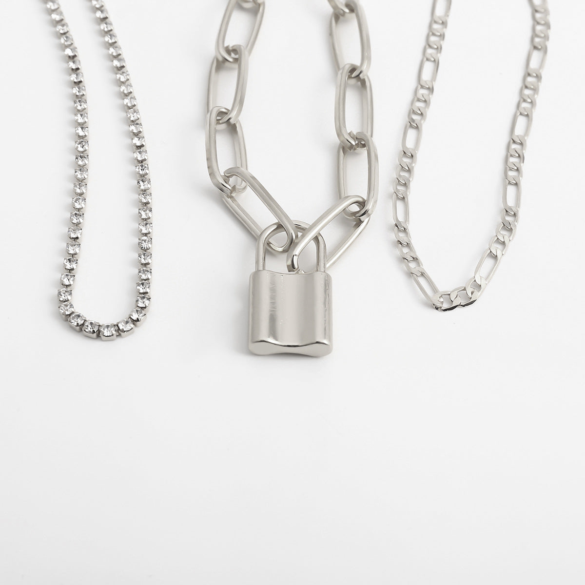 Elegantes Schloss Fußkettchen mit Strass in Goldoptik