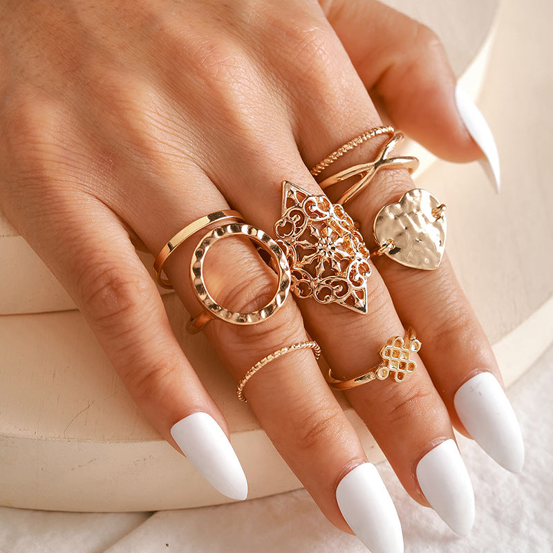 Elegantes Ring-Set im europäischen und amerikanischen Stil