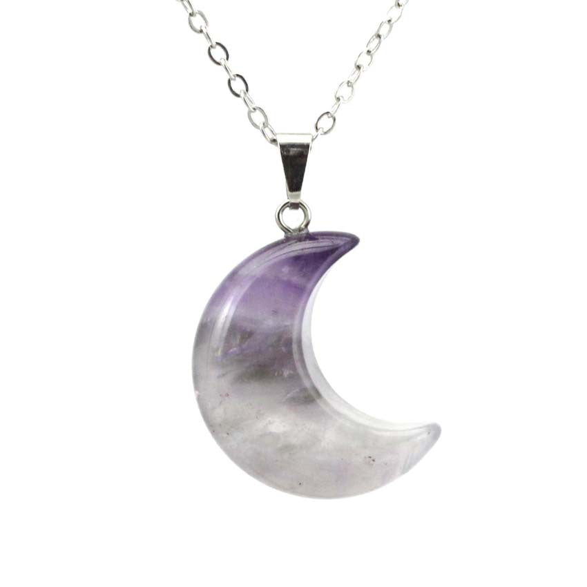 Kurze Mond Halskette aus Naturstein Elegant für Damen