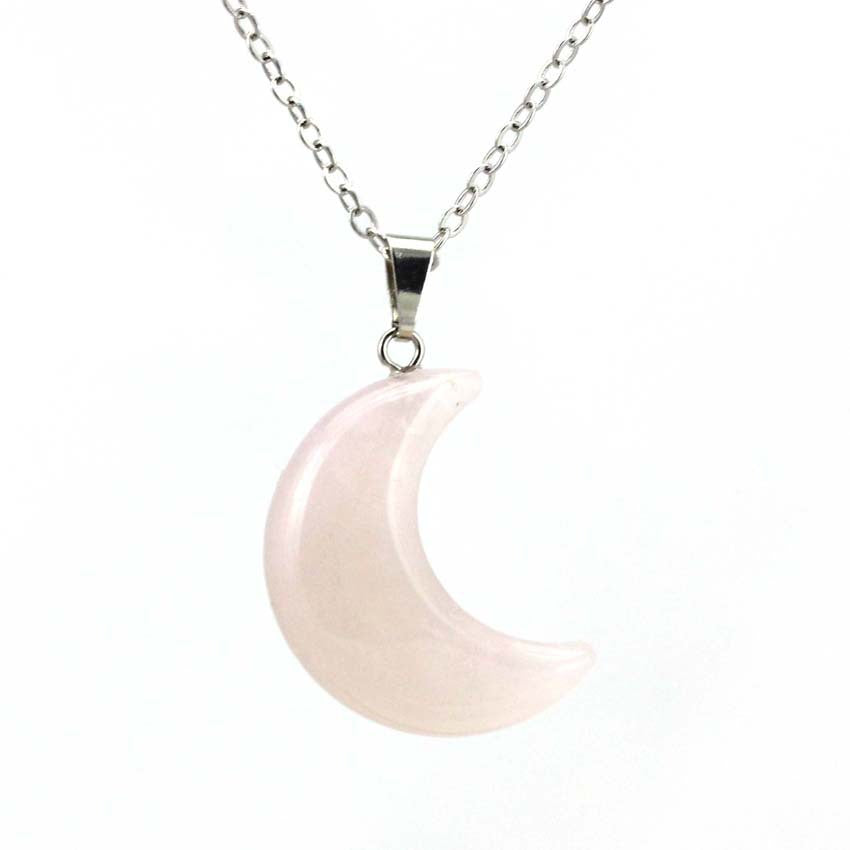 Kurze Mond Halskette aus Naturstein Elegant für Damen