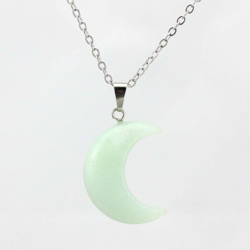Kurze Mond Halskette aus Naturstein Elegant für Damen