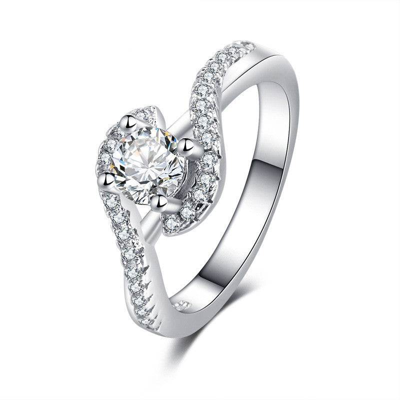 Eleganter Zirkonia Damen-Ring