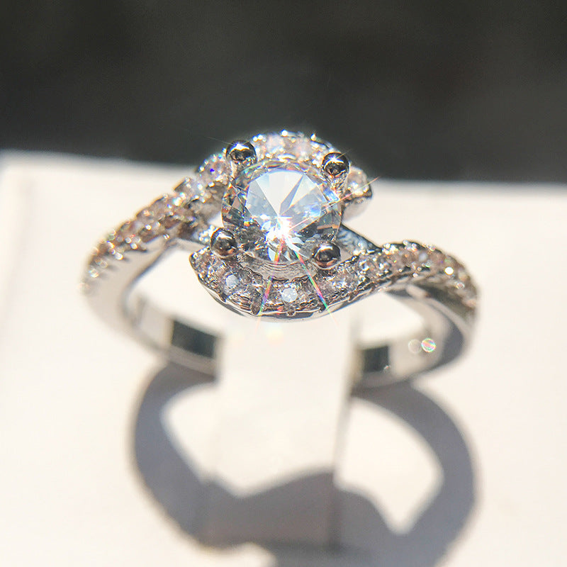 Eleganter Zirkonia Damen-Ring