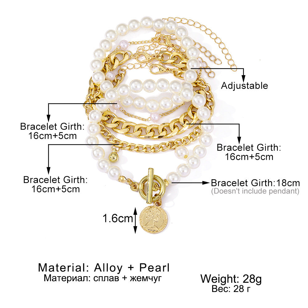 Kettenarmband Set in Gold Modern für Damen