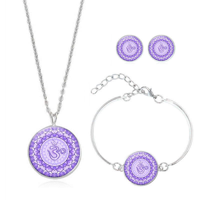 Mandala Flower Edelstein-Schmuckset