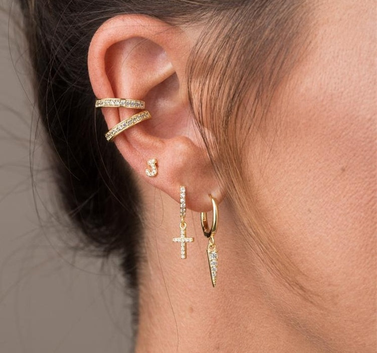 Kreuz Zirkonia Ohrringe für Damen