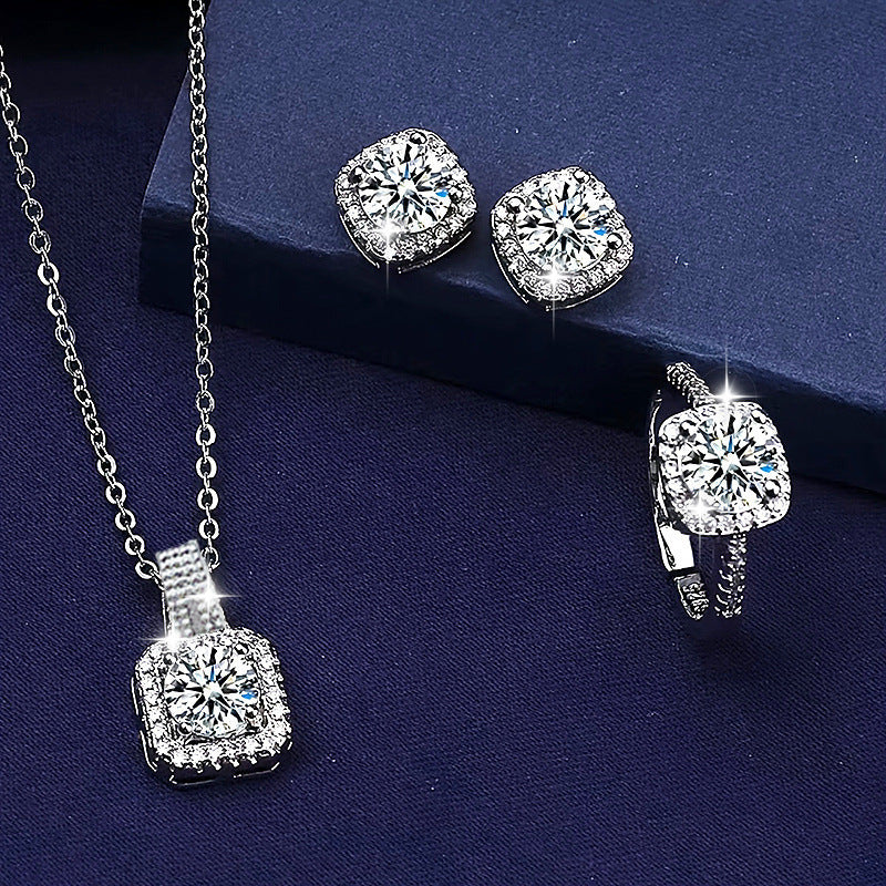 Zirkonia Schmuckset in Silber Elegant für Damen