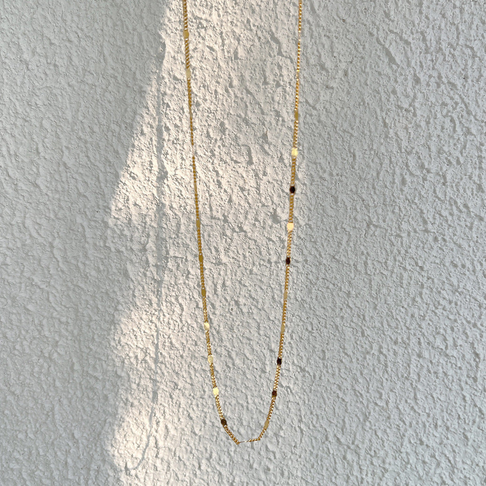 Feine Damen Halskette im japanischen Stil vergoldet