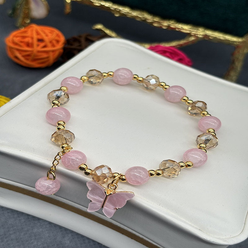 Schmetterlingsarmband mit Glasperlen