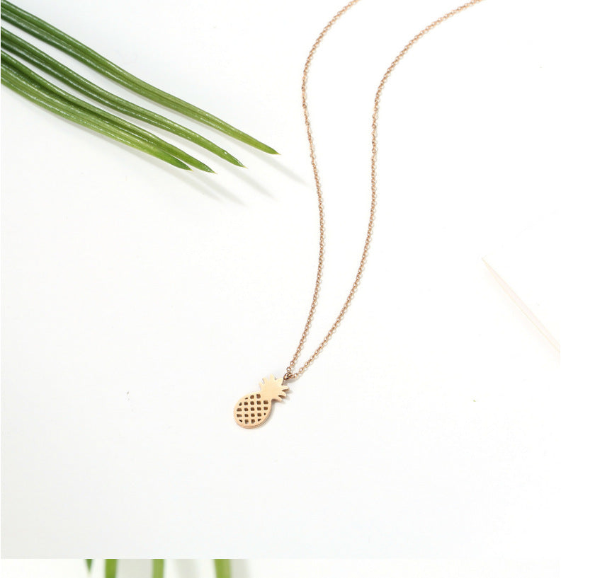 Hohles Ananas Schmuckset aus Metalllegierung