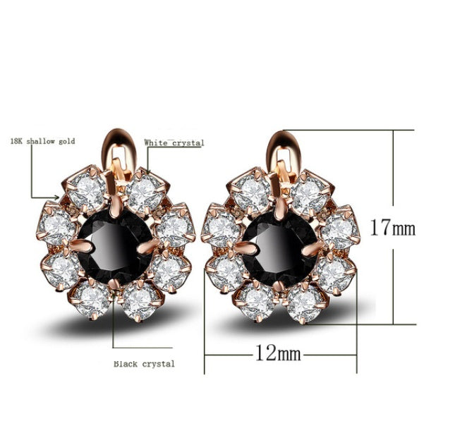 Florales Vier-teiliges Schmuckset mit Halskette, Ring, Ohrringen und Armband