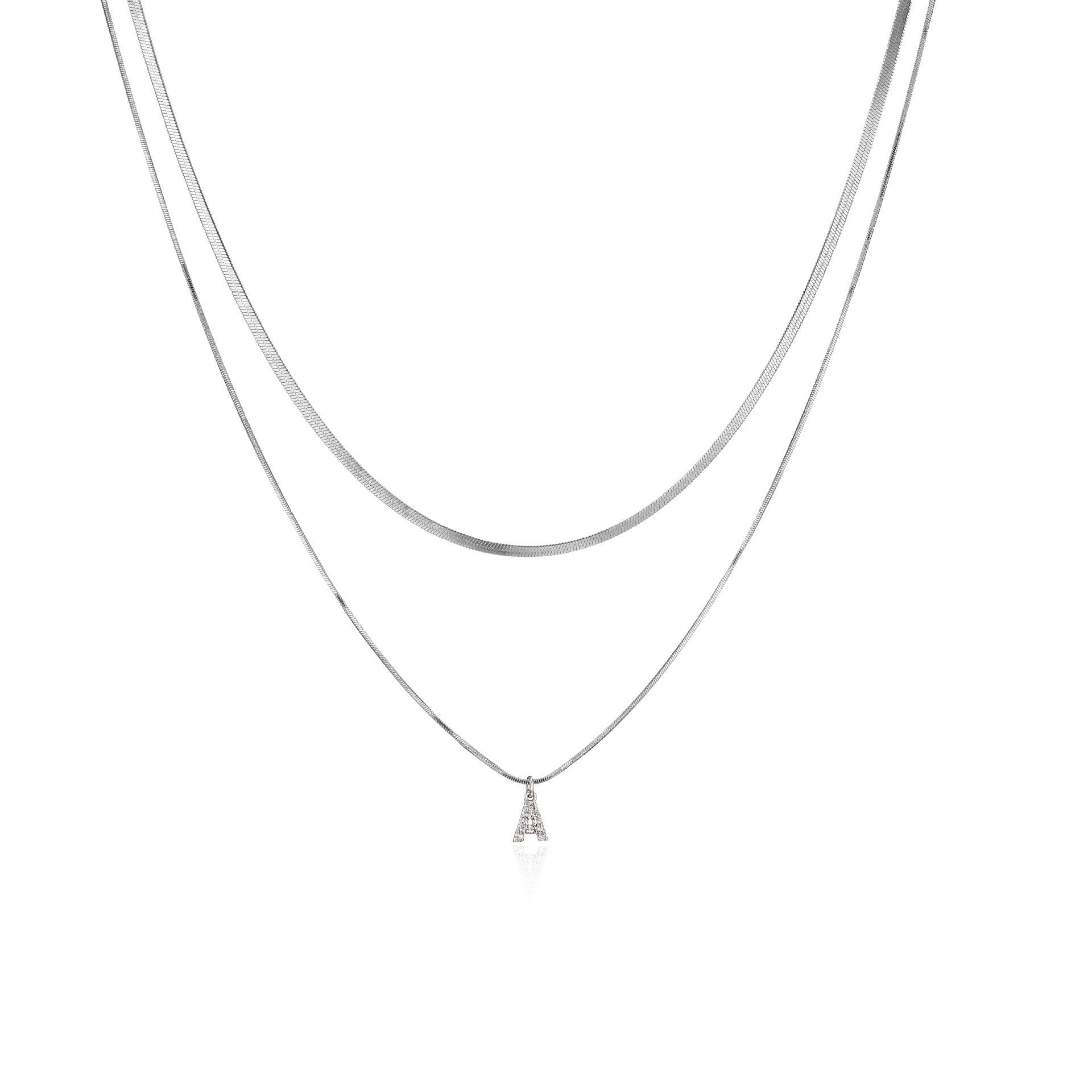 Minimalistische Buchstaben-Halskette Vergoldeter Anhänger für Damen