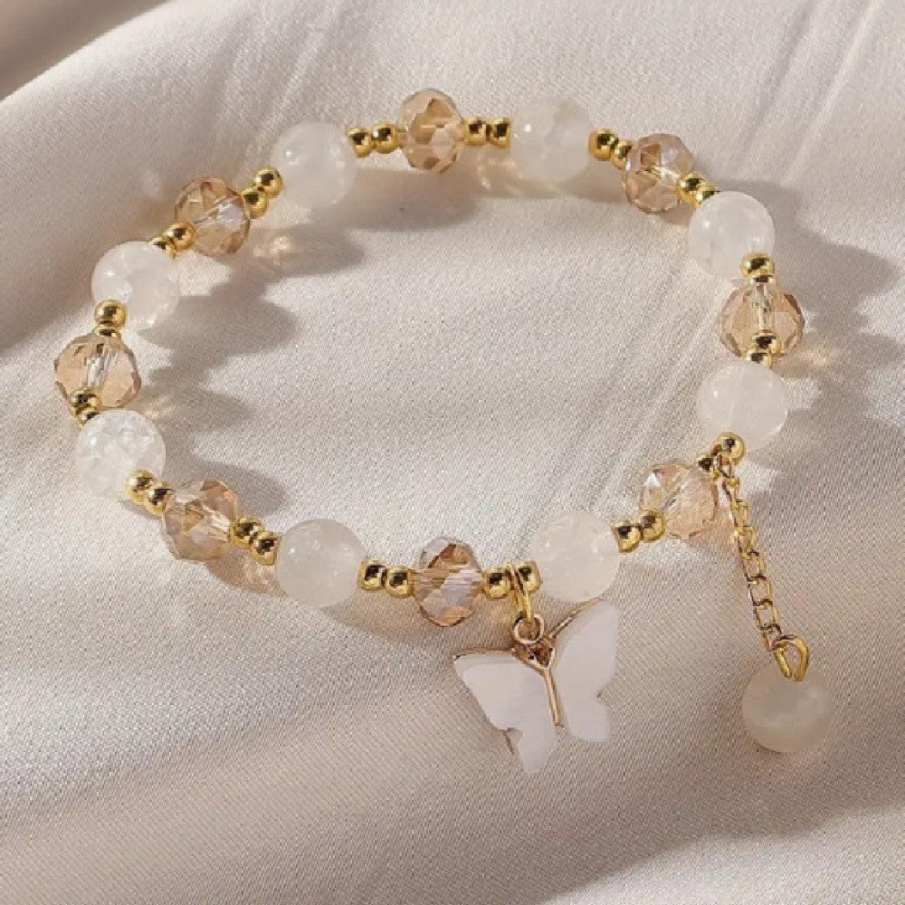 Schmetterlingsarmband mit Glasperlen