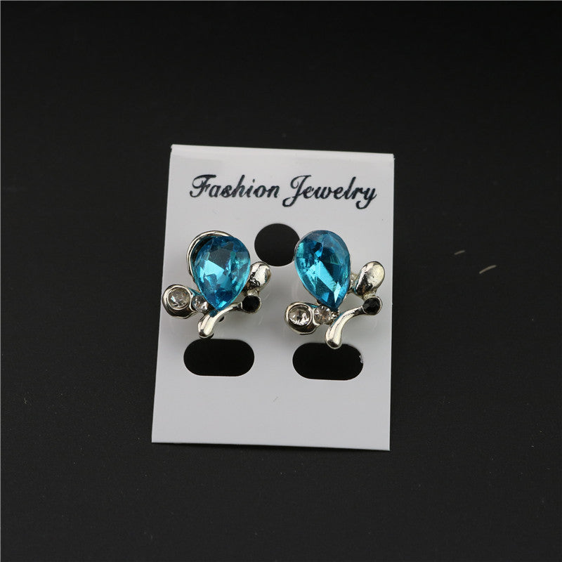 Dreiteiliges Layer Halsketten-Set mit Kristallanhängern