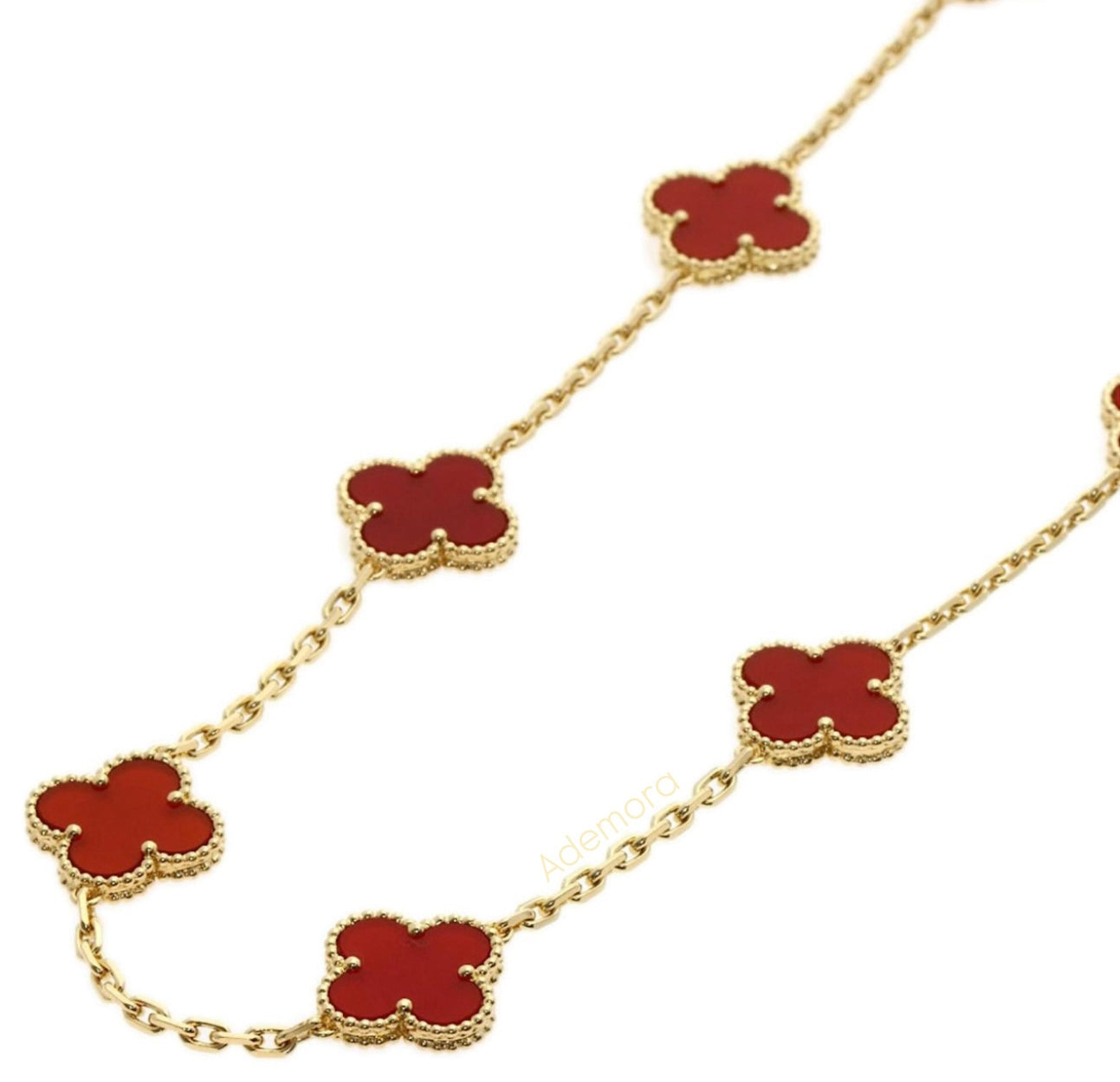 Clover Elegance Damen Halskette Vergoldeter Edelstahl