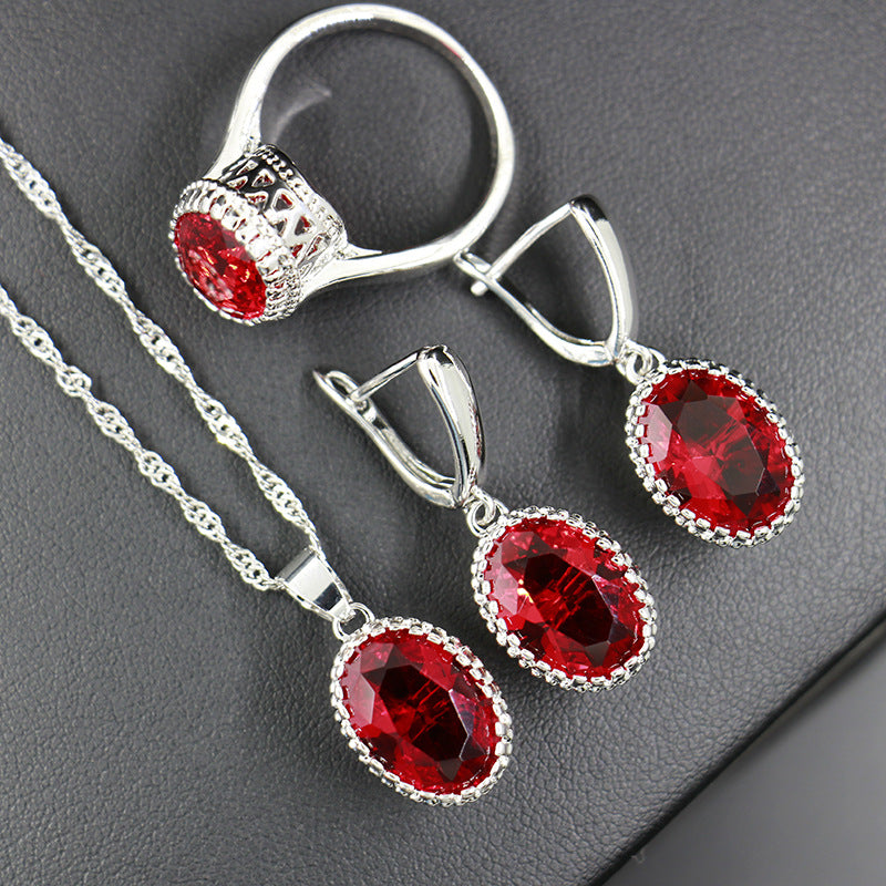 Elegantes Zirkonia Damen-Schmuckset Vintage