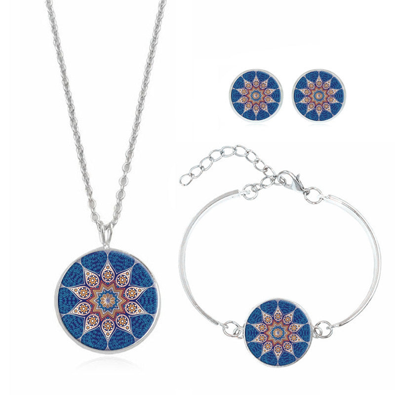 Mandala Flower Edelstein-Schmuckset