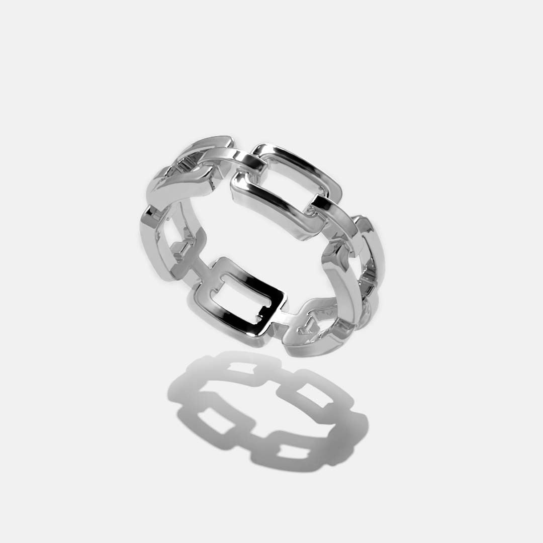 Kettenring aus Edelstahl Modernes Unisex Design