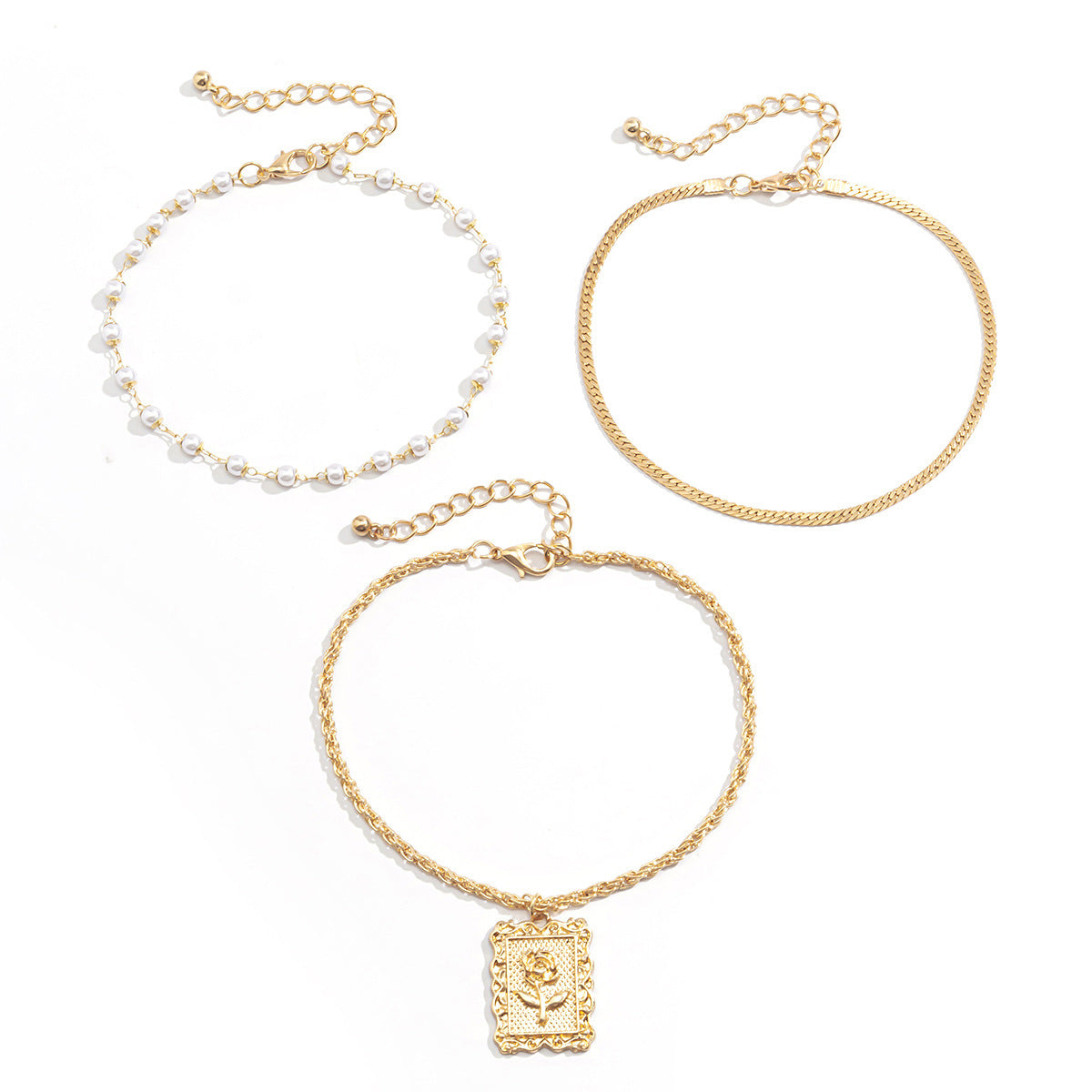 Elegantes Goldfarbenes Fußkettchen für Damen