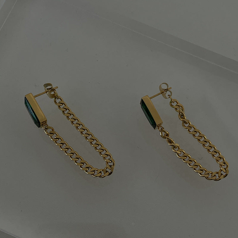 Zirkon Doppelketten Schmuckset für Damen