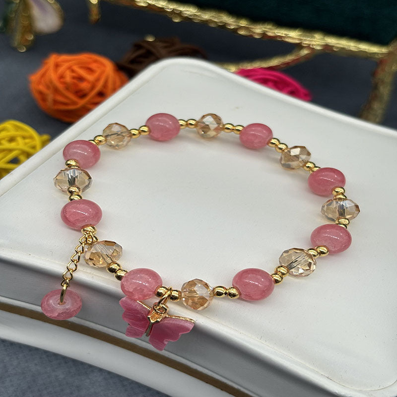 Schmetterlingsarmband mit Glasperlen