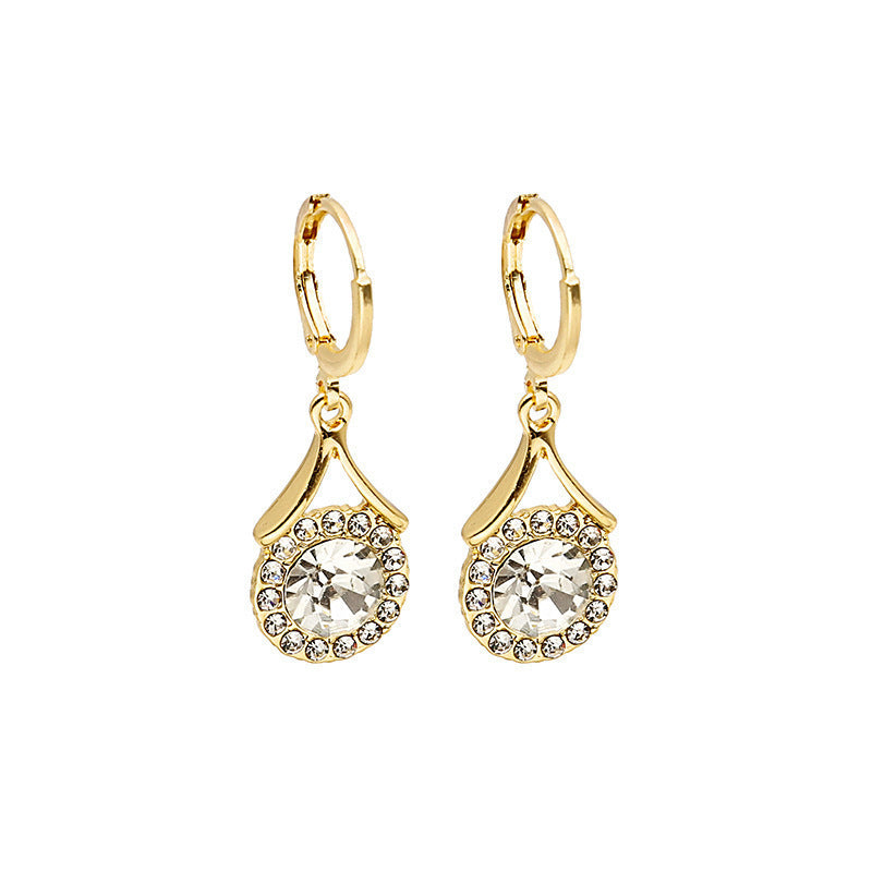 Elegante Kristallohrringe in Tropfenform für Damen