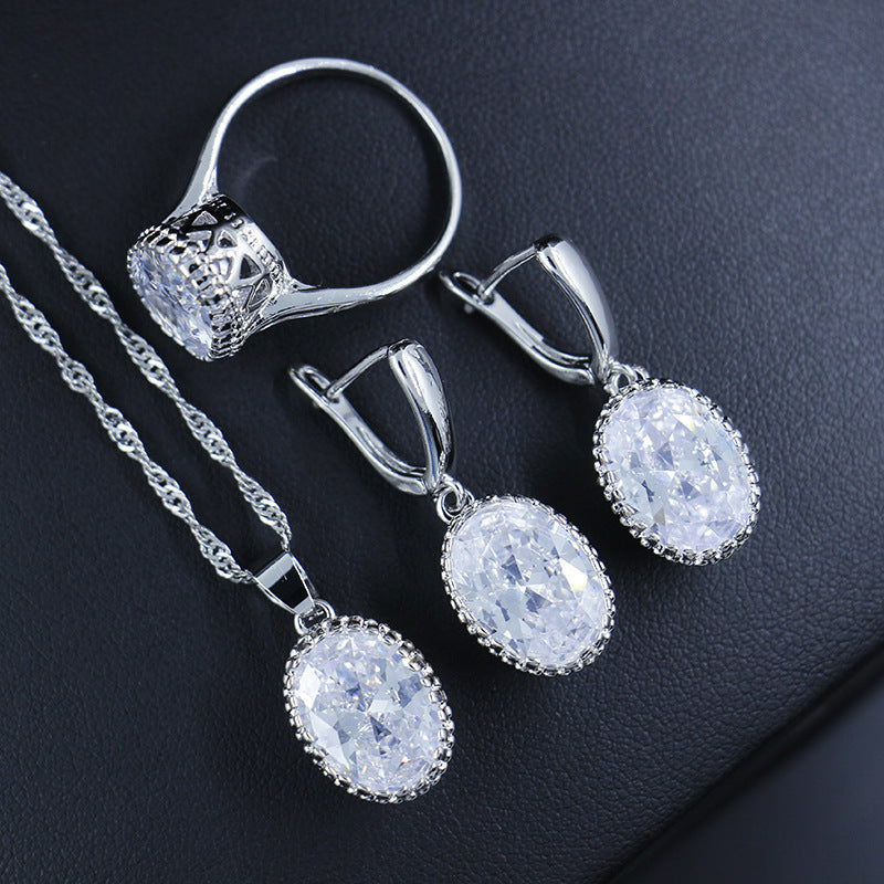 Elegantes Zirkonia Damen-Schmuckset Vintage