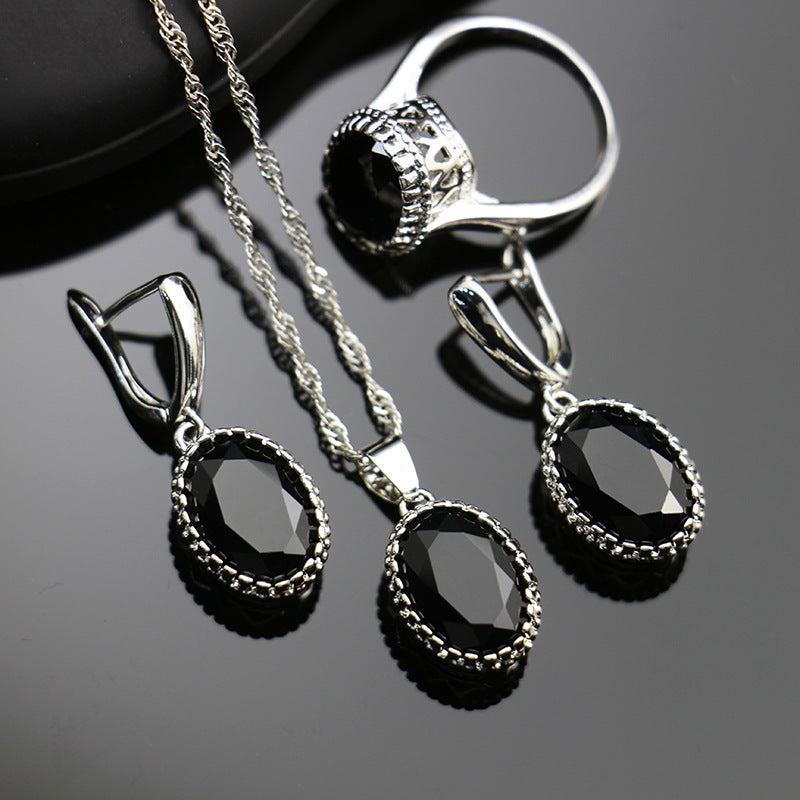 Elegantes Zirkonia Damen-Schmuckset Vintage