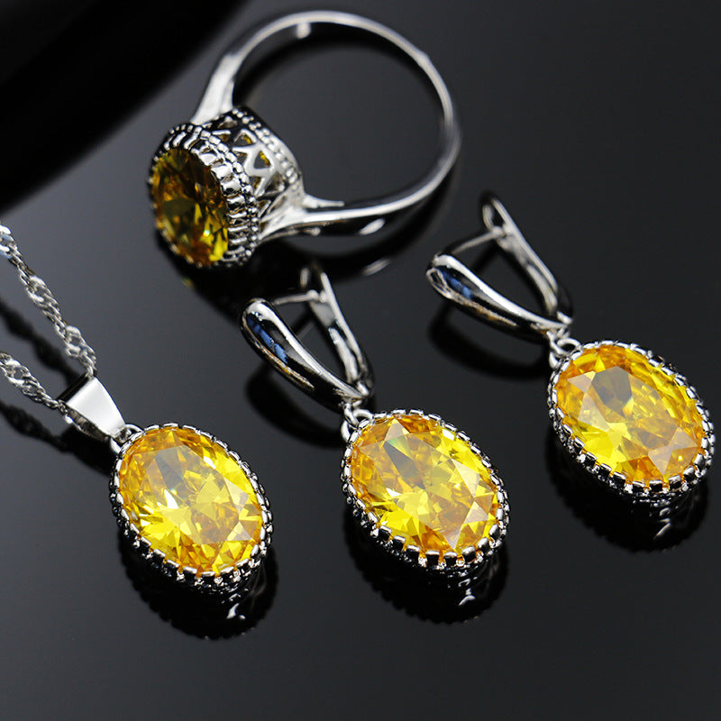 Elegantes Zirkonia Damen-Schmuckset Vintage